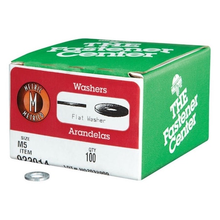 Homecare Products 923014 5 mm Flat Metric Washer In Steel, 100PK HO3314752